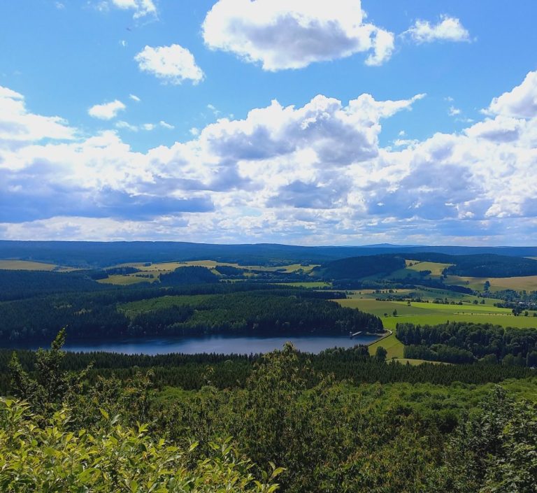 Blick auf die Talsperre Cranzahl vom Bärenstein Blick auf die Talsperre Cranzahl vom Bärenstein